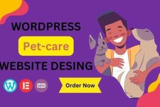 make a pet care, animal care and pet article website on wordpress