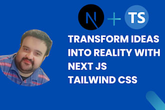 develop next js website with tailwind css and typescript