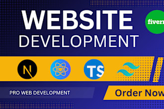 build next js, react js, typescript, javascript, tailwind css website