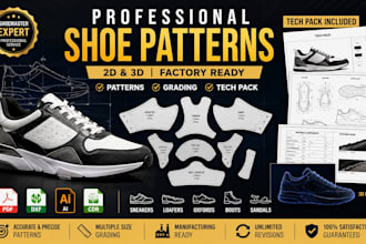 create professional shoe patterns