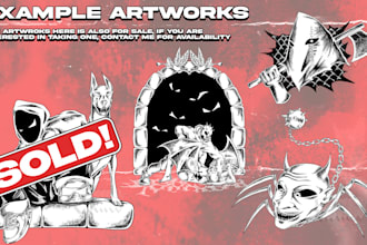 create artwork or logo for your hardcore punk band with graffiti and raw style