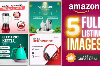 create full amazon listing for 5 auctions