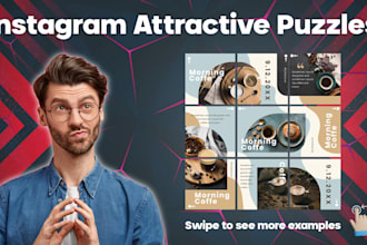 design  attractive puzzle for your instagram feed