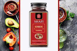 do spice labels, honey labels, food label design