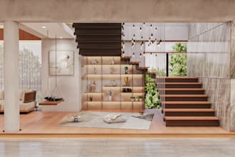 3d modeling and photo realistic rendering of interiors