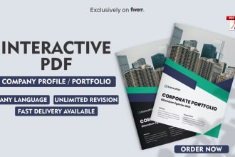 design interactive company profiles or portfolio in 2hrs