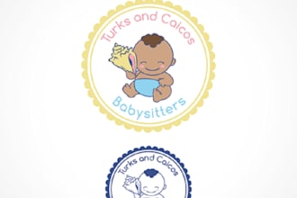 do baby shop, child care, day care, school, and kids logo design