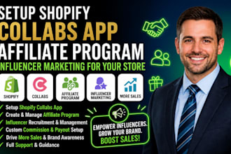setup shopify collabs app affiliate program influencer marketing for your store