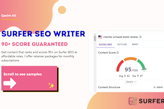 deliver more than 90 score surfer SEO blog post