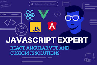 do or develop javascript code, react, angular or any js task