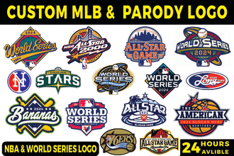 design custom mlb, nba, world series, all star, and parody logo for your brand