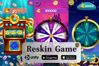reskin and develop unity 2d and unity 3d android games