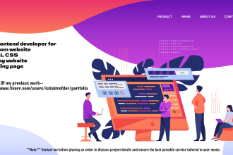 be frontend developer for custom website HTML CSS dating website landing page