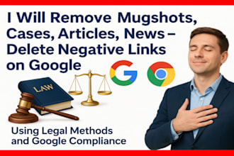 permanently remove mugshots cases articles news delete negative links in google