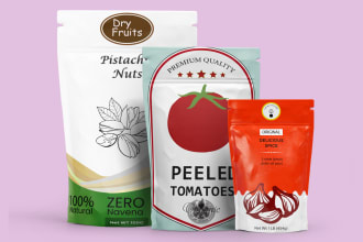 do pouch design, food packaging, product packaging and label design