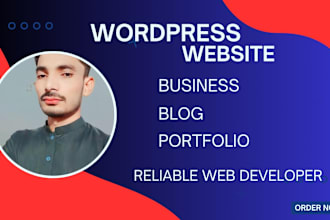 design unique SEO user friendly wordpress business portfolio , blog website