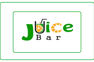 make modern unique  smoothie bar and juice logo design