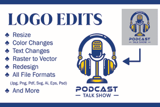 edit, fix, update, revamp, refresh or enhance logo