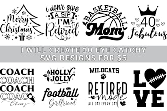 create a professional svg t shirt design with unique custom typography