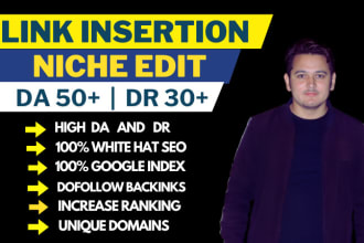 do niche edit services, link insertion services for SEO backlinks curated links