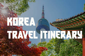 be your korea travel planner just tailored for you