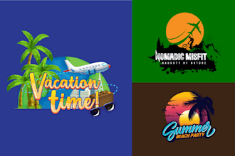 design vacation tourism travel agency logo
