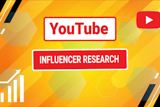 do youtube influencer research and provide email lists for influencer marketing