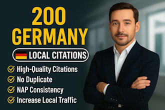 do 200 germany local citations and directory submission