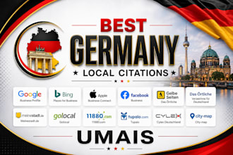 do 200 germany local citations and directory submission