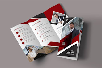 do brochure design trifold, bifold and company profile