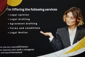 do legal drafting and provide legal opinion