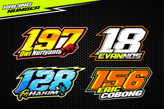 create racing, nascar and drag race numbers