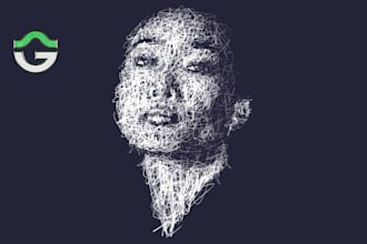 draw scribble sketch illustration on dark background