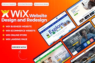 create wix website design or wix website redesign