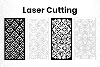 2 images, line, stencil, ready for laser cutting, engraving