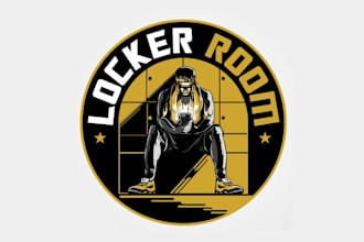 design a growing popularity locker room logo