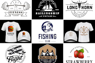 design a retro vintage logo and t shirt design