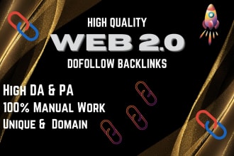 do manually 70 web 2 0 high quality backlinks