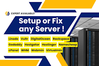 fix or setup linux server, vps, cpanel, whm, smtp, mail, dns, php, wordpress