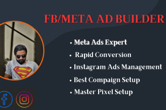be perfect facebook and instagram meta ads campaign and social media manager