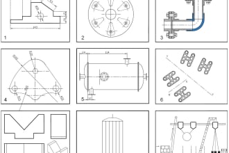 draw orthographic projections, isometric views and 2d autocad drawings