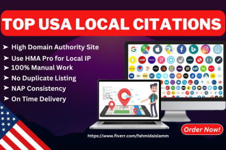 list the top 200 USA local citations for local SEO