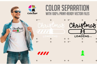 do complete color separation for screen printing