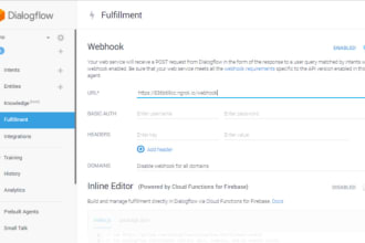 do google dialogflow webhook integration
