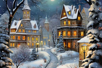 make a custom portrait for a christmas card