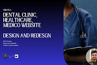 design dental clinic, healthcare, medical care website