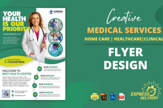 design medical health and home care clinical dental flyer