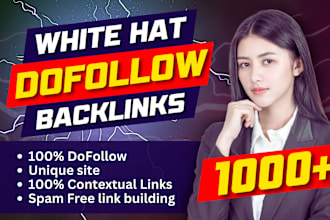 create 1000 SEO dofollow backlinks for google ranking