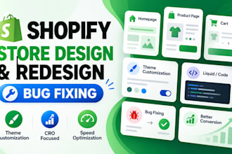 do shopify design redesign and shopify custom liquid coding