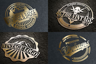 do stamp seal rustic badge vintage and retro logo design